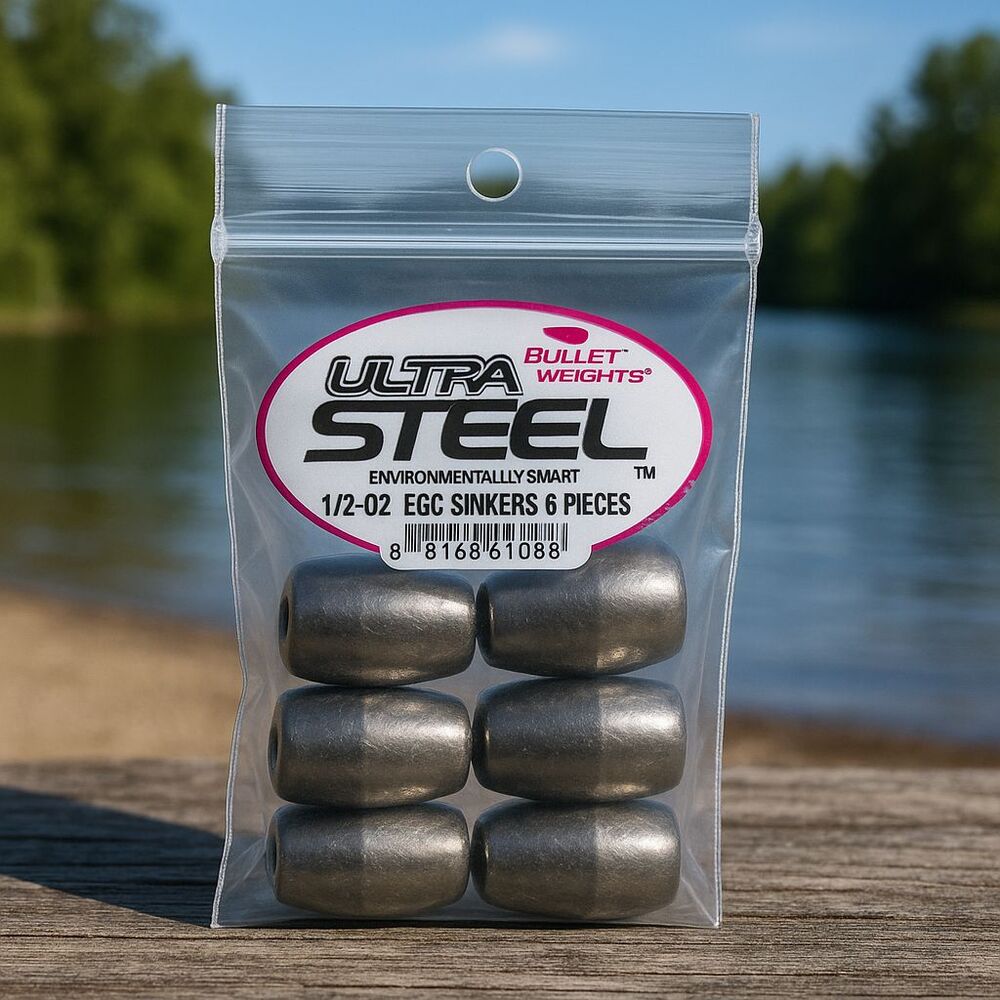Ultra Steel Bullet Weights Fishing 1/2 oz Egg Sinkers (6 Pcs) USEG7 USA Tackle